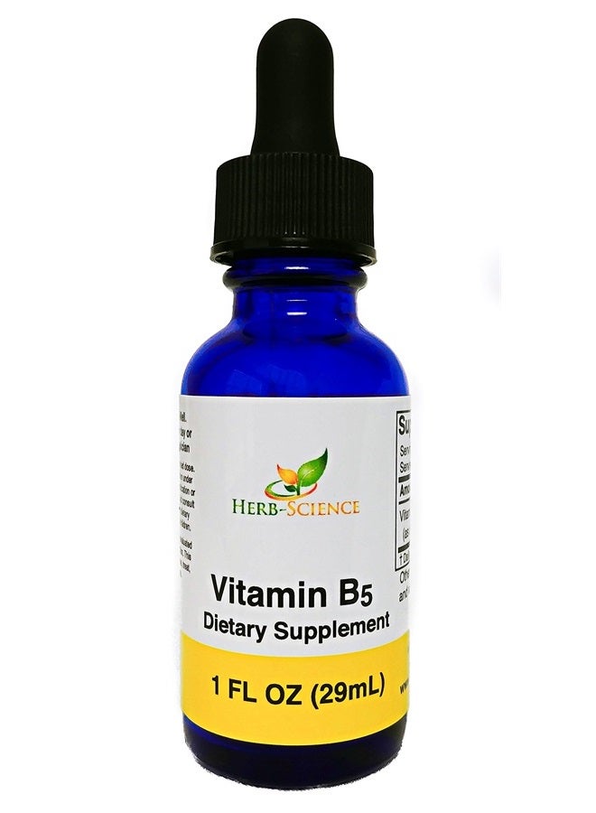 Herb-Science Vitamin B5 Drops Pantothenic Acid, Alcohol-Free Liquid Extract Maintain Healthy Hormones, Support Heart Health, Help Keep Skin and Hair Healthy and Support Immune System - Herb-Science - Image 1