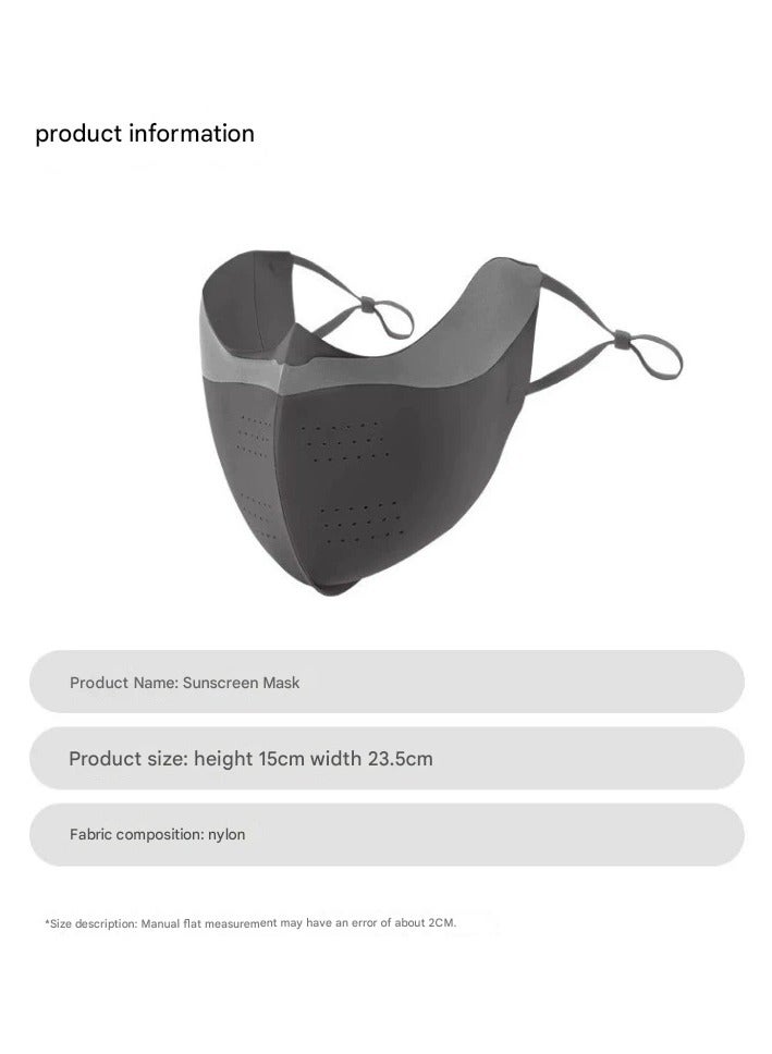 Goolsky Ice Silk UV Protection Face Mask for Women Summer Outdoor Eye Shield Small Face Look High Aesthetic Veil Mask  - Image 4