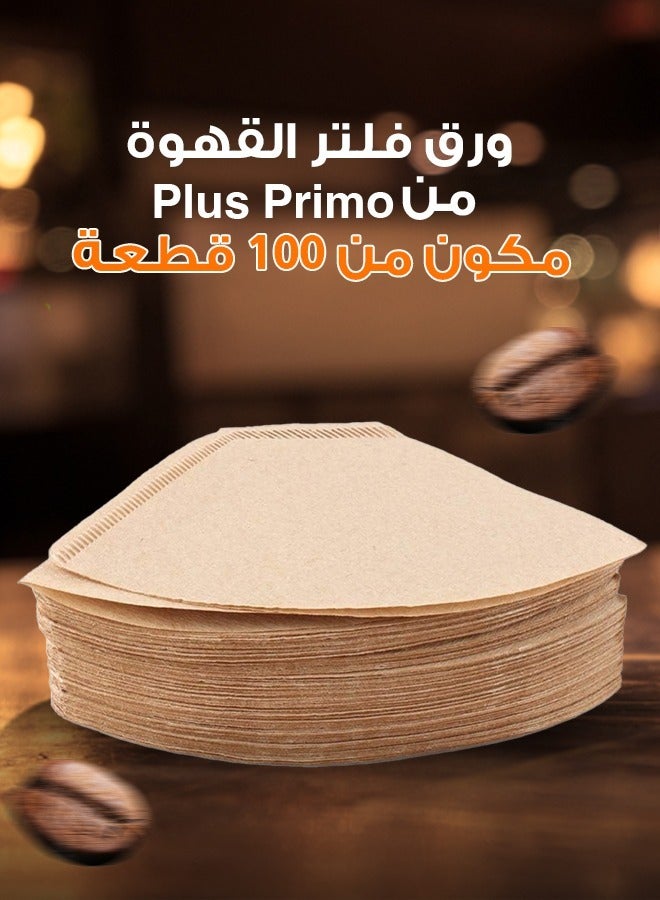 Primo Paper PRIMO PLUS 100 Piece Coffee Paper Filter V60 | Best Price KSA | Riyadh ...