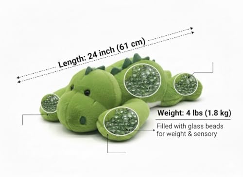 FoxVilla Weighted Stuffed Animals Large Weighted Plush Stuffed Animals for Adults Cute Soft Weighted Plush Throw Animal Pillow Toy Birthday Gifts for Adults Kids Dinosaur Large - Image 5
