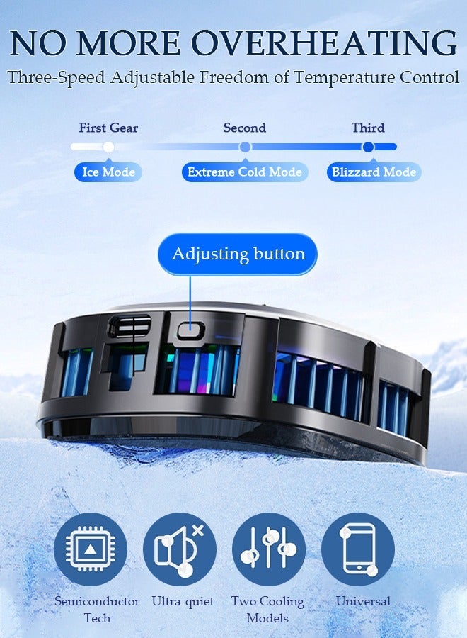 DUNISO Phone Cooler for Live Streaming and Gaming Fast Phone Cooling Fan, Semi-Conductor Cooling Chip Mobile Phone Radiator, Magnetic Mobile Phone Radiator Fit All Types of iPhone Android Smartphones - Image 5