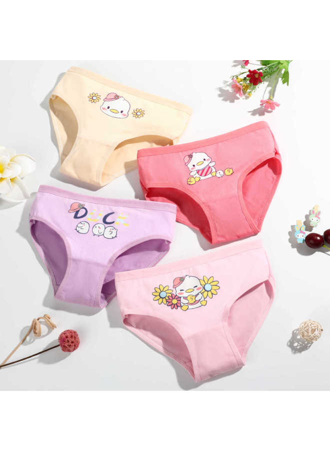 Class A Cotton Children's Underwear Girls Briefs High Quality Cotton Cartoon Children's Girls Shorts Manufacturers