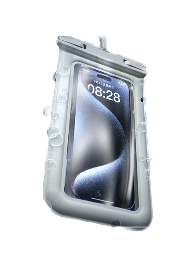 Venider Waterproof Phone Case, Touchscreen Compatible, Waterproof Pouch For Swimming, Rafting, Deep Diving, Underwater Photography, With Lanyard, Neck Strap, Airbag, For Food Delivery Riders, Rain Protection, Large Size, Universal Fit - Image 1