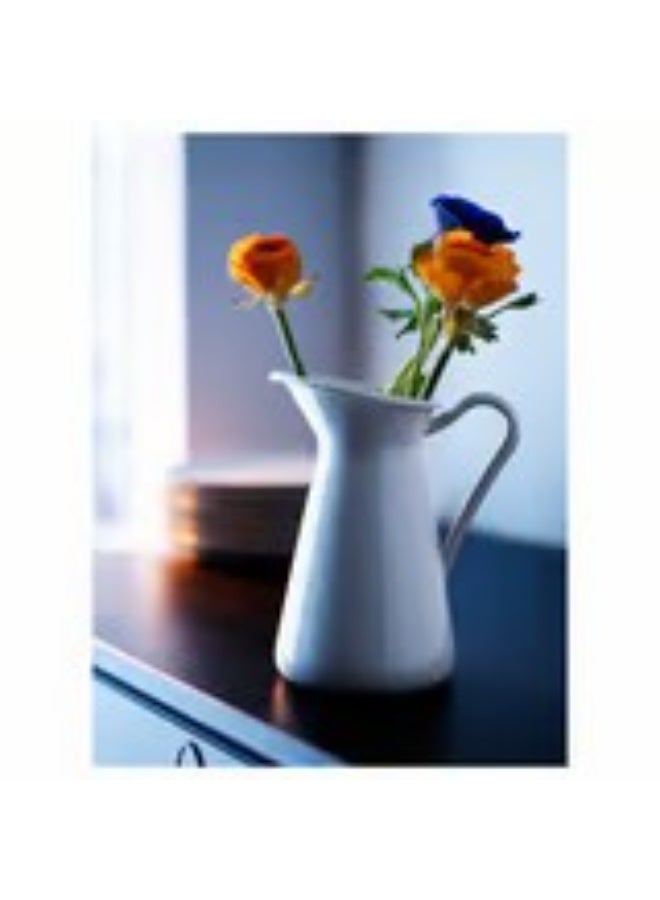 Vase jug white 16 cm - Image 2