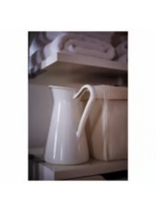 Vase jug white 16 cm - Image 3