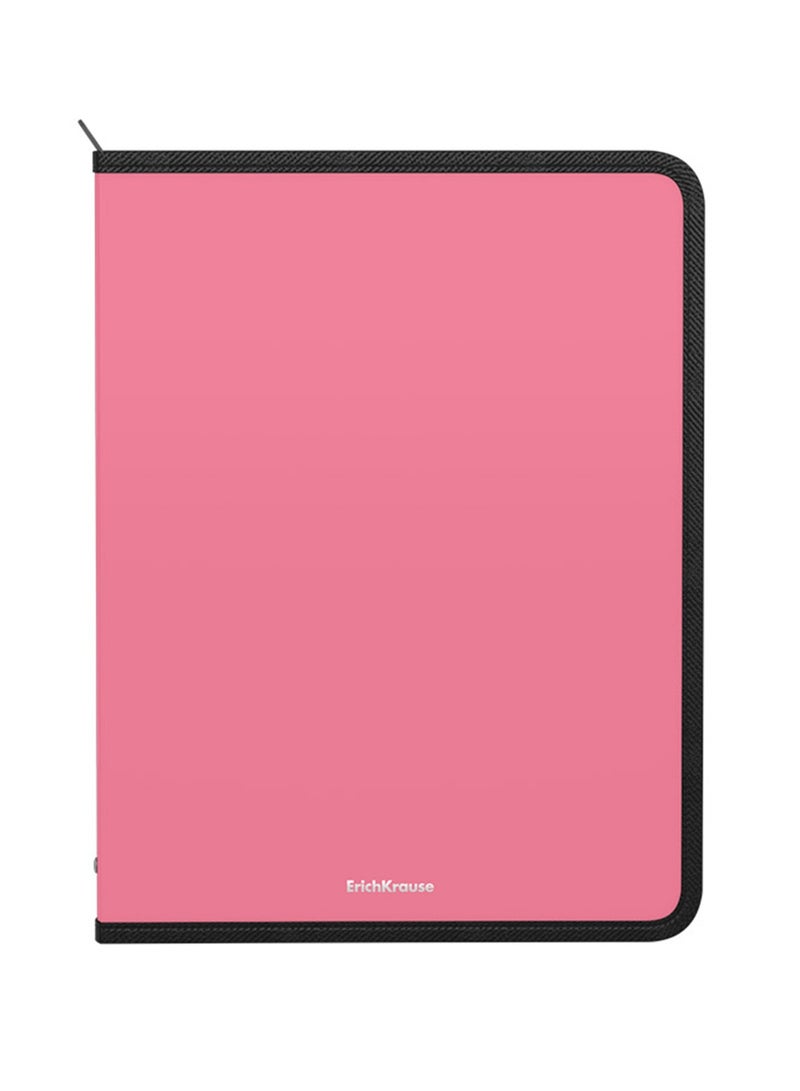 ErichKrause 4-Piece A4 Size Zipper File Folder Assorted Pastel Colours - Image 3