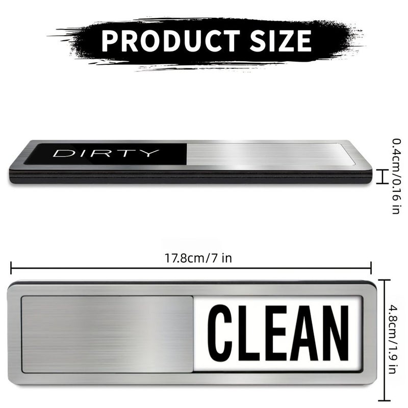 Black And White Dishwasher Clean Dirty Indicator With Adhesive Sticker 7 X 2 Inch - Image 2