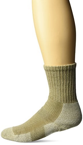 Thorlos Women's WLTHW Light Hiking Thick Padded Wool Crew Sock, Khaki, Small - Image 2