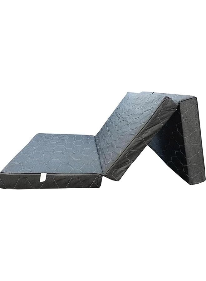 هارموني هوم مرتبة هارموني هوم القابلة للطي – سرير إسفنجي محمول بغطاء قابل للغسل وقاعدة غير قابلة للانزلاق للتخييم، الضيوف، والاستخدامات المتعددة (رمادي داكن، 180×90×10 سم) - Image 3