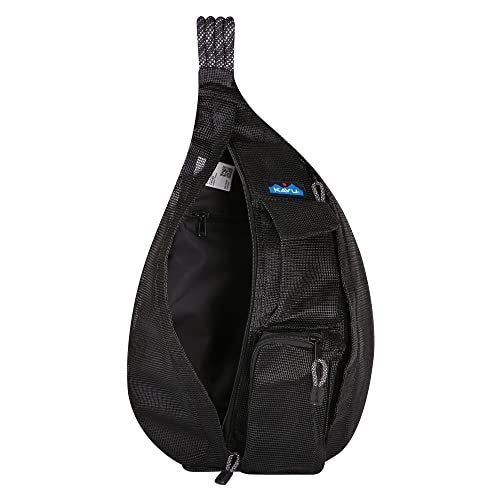 KAVU Beach Rope Bag Mesh Crossbody Sling Backpack - Black - Image 3