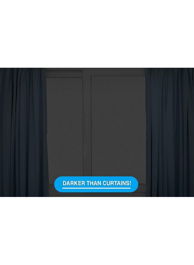 Home Trove Total Blackout Window Film: 100% Light Blocking Film With White Sides - Heat Resistant, Room Darkening, Static Cling Film For Privacy & Day Sleep - No Residue, Stops Uv, Easy Removal (42 X 72 In.) - Image 4