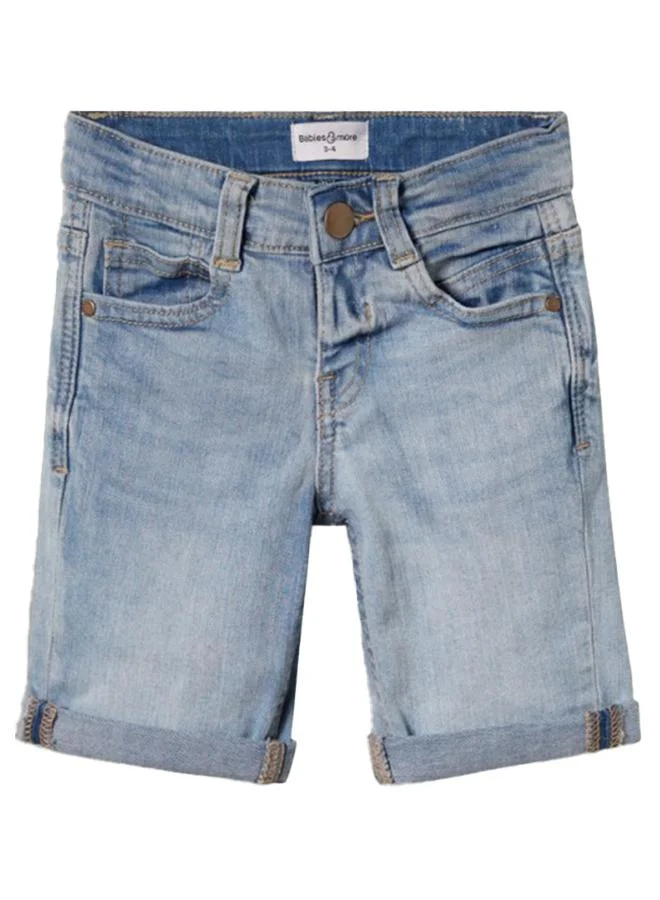 أطفال وأكثر Babies & More Toddler Boys Light Blue Denim Shorts