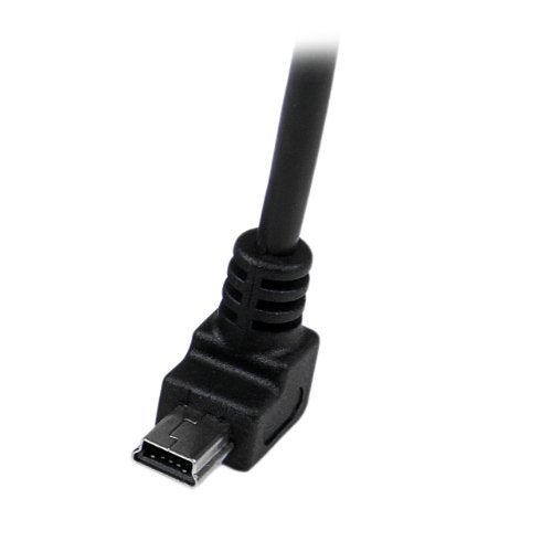 StarTech.com Down Angle Mini USB Cable - 2m - Black - USB A to Mini USB B - USB to Mini USB Cable - Mini USB Charger - USB A to Mini B (USBAMB2MD) - Image 4