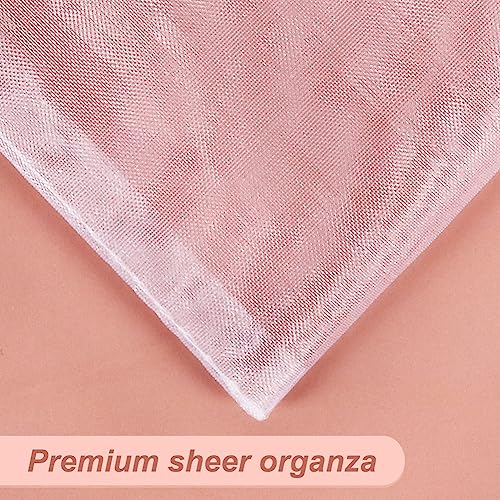 HRX Package 100pcs White Organza Bags, 4x6 inch Mesh Bags Drawstring Gift Bags Jewelry Pouches for Candy Wedding Favors Christmas - Image 2