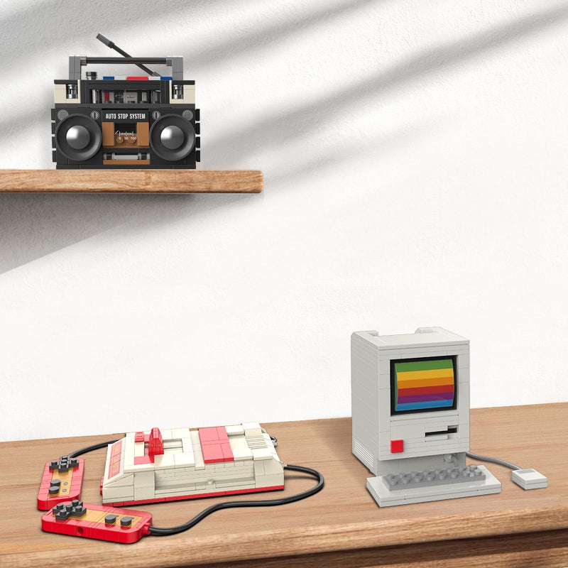 JMBricklayer Adult Vintage Building Sets 20132, Retro Game Console Computer Radio Collectible Model to Build, Nostalgic 80s Gifts for Retro Lovers and Gamers, Unique Vintage Decor Elements(552 Pieces) - Image 2