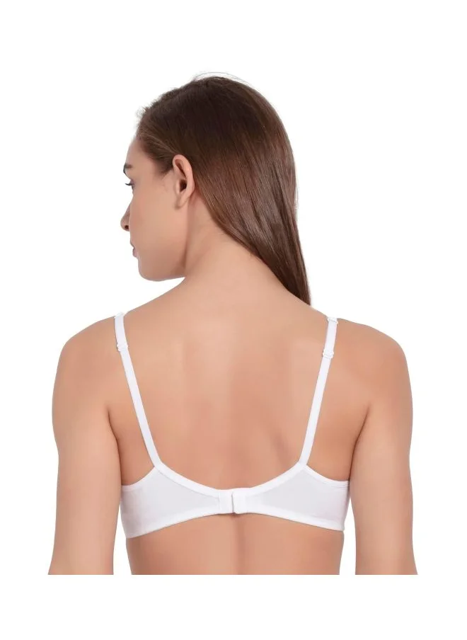 جوكي Jockey 1722 Women Wire free Non Padded Super Combed Cotton Elastane Stretch Medium Coverage Everyday Bra with Concealed Shaper Panel and Adjustable Straps