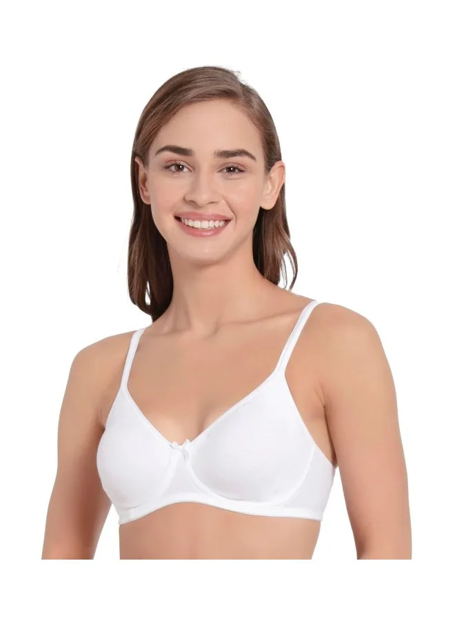 جوكي Jockey 1722 Women Wire free Non Padded Super Combed Cotton Elastane Stretch Medium Coverage Everyday Bra with Concealed Shaper Panel and Adjustable Straps