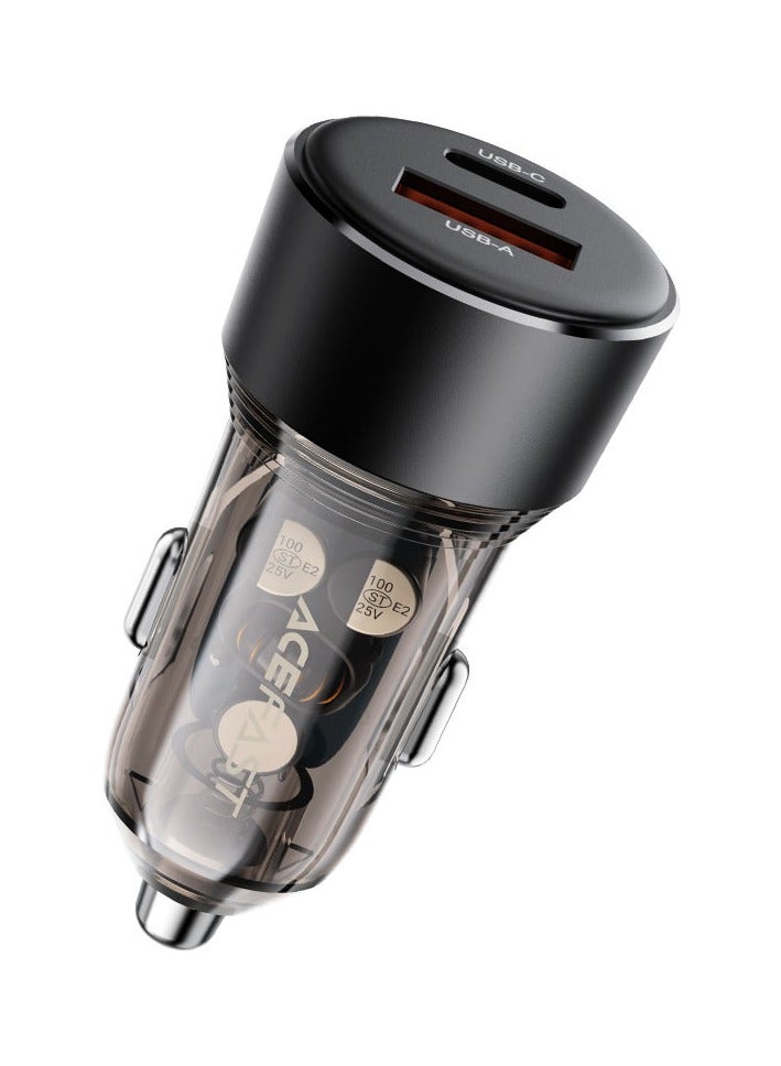 ACEFAST Fast Charge Car Charger B12 60W (1xUSB-C + 1xUSB-A) - Image 1