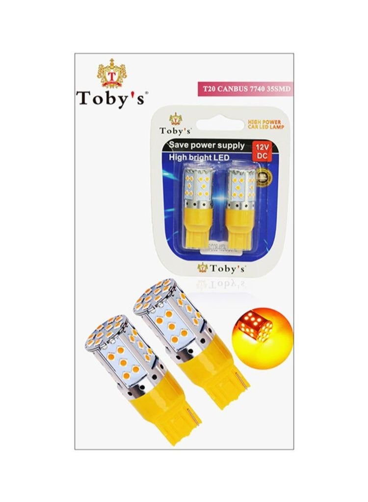 توبيز مصباح مؤشر سيارة Toby's T20 CANBUS 7740 35SMD LENS ، ضوء التوقف الخارجي - Image 1