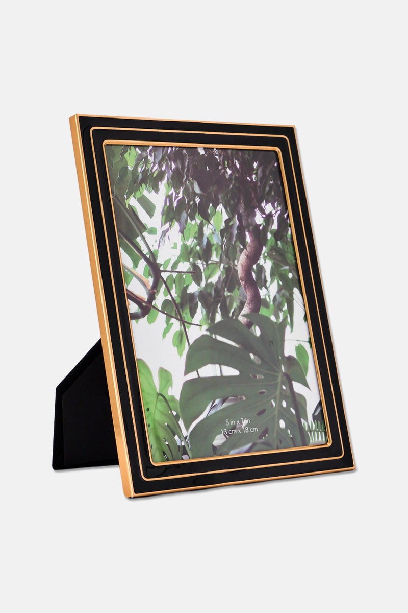 Isaac Jacobs Metal Enamel Glass Frame, Black - Image 1