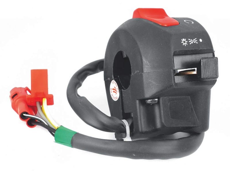 Uno Minda SW-0666AJ HANDLE BAR SWITCH- RIGHT SIDE (KICK START) - WITH 2 WIRE COUPLERS For-TVS-APACHE O/M/VICTOR/VICTOR GLX - Image 1