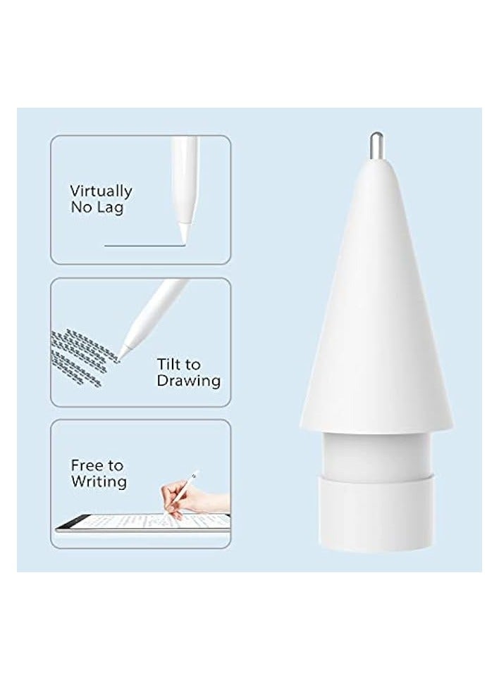 PROMASS 2-Pack Pencil Tips for Apple Pencil,No Wear Out Fine Point Precise Control Pencil Replacement Nibs,Compatible with Apple Pencil 1st Gen and 2nd Gen/iPad Pro Pencil (White) - Image 4