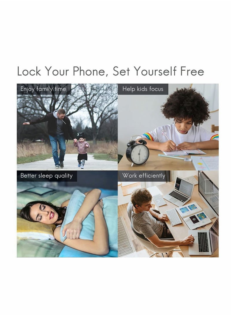 SYOSI - Cell Phone Lock Box with Timer, Portable Time Lock Box for iPhone and Android Phone, Help to Focus, Prevent Phone Addiction, Portable,Timed,Control Self, Prevent Phone Addiction (Pink) - Image 1