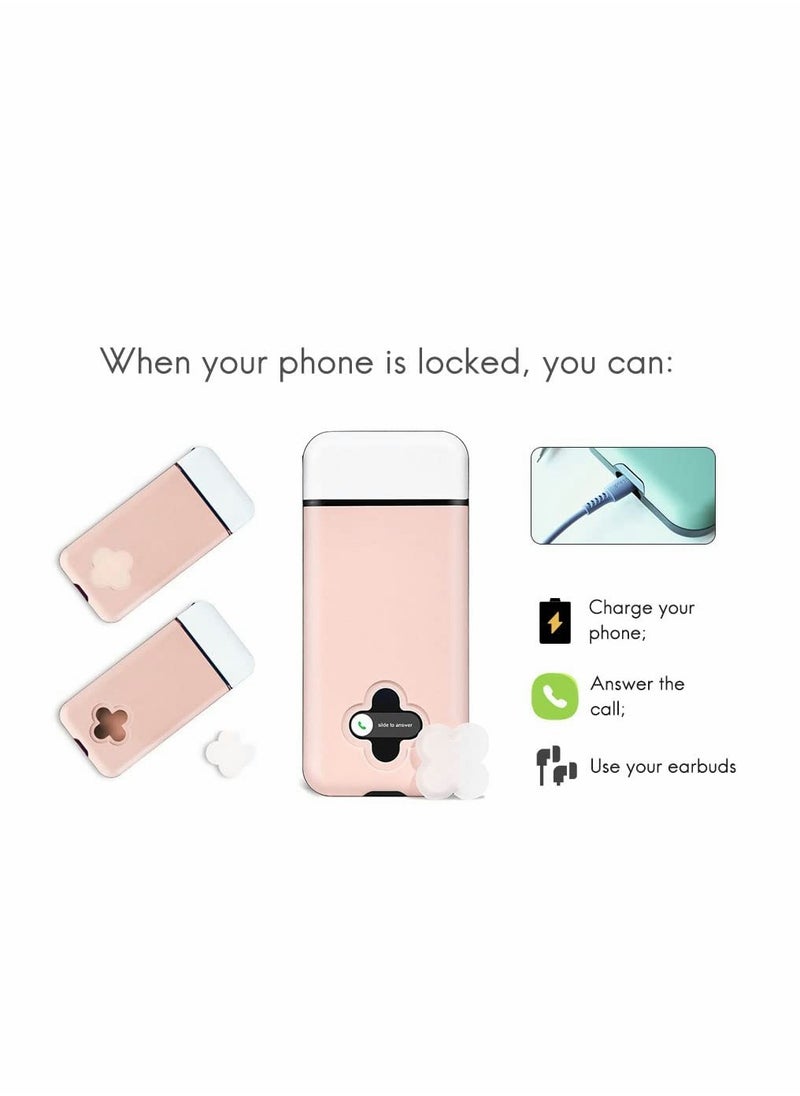 SYOSI - Cell Phone Lock Box with Timer, Portable Time Lock Box for iPhone and Android Phone, Help to Focus, Prevent Phone Addiction, Portable,Timed,Control Self, Prevent Phone Addiction (Pink) - Image 1