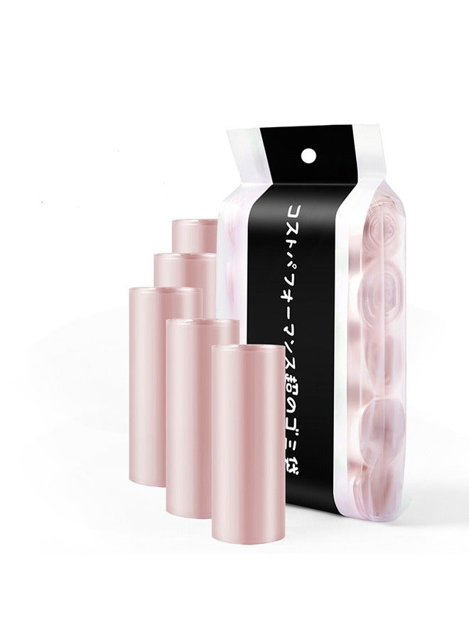 100-Piece/5 Rolls Large Thick Garbage Bag Rose Gold 45x50cm - Image 1