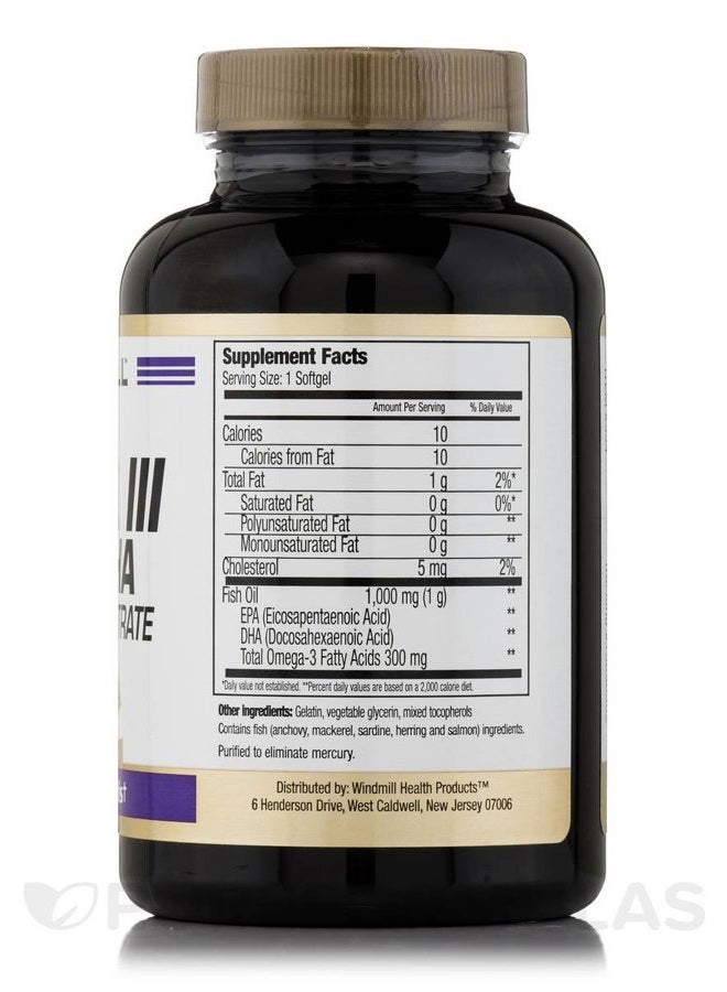 WINDMILL Omega 3 Fish Oil 1000 mg with EPA & DHA 90 Softgels - Image 2