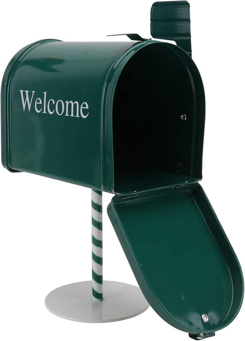 comfrt Retro Mailbox Iron Mail Manager Tabletop Post Box Letterbox Security Mailbox Desktop Decoration for Home Office - Image 1