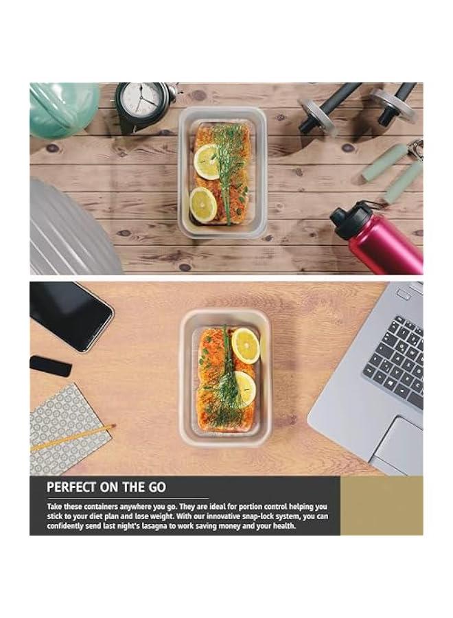 ميكسد مجموعة حاويات تخزين الطعام 32 قطعة من تراسل مع اغطية سهلة الكبس (16 غطاء + 16 حاوية) - حاويات بلاستيكية محكمة الغلق لتنظيم المخزن والمطبخ - مع ملصقات وعلامات مجانية (16) - Image 5