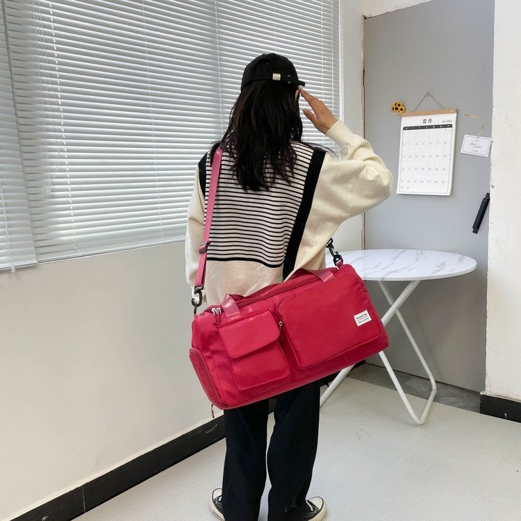 Generic Wholesale Travel Bag Short-distance Boarding Business Travel Large Capacity Lightweight Duffel Bag Mens and Womens Fashion Yoga Gym Bag Red 
