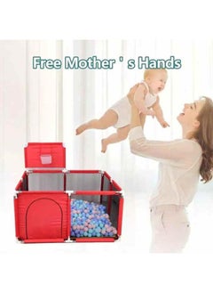 Dreeba Big Size Luxure Foldable Plastic Baby Playpen Jn 162 Red  - Image 2