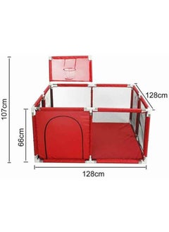 Dreeba Big Size Luxure Foldable Plastic Baby Playpen Jn 162 Red  - Image 4