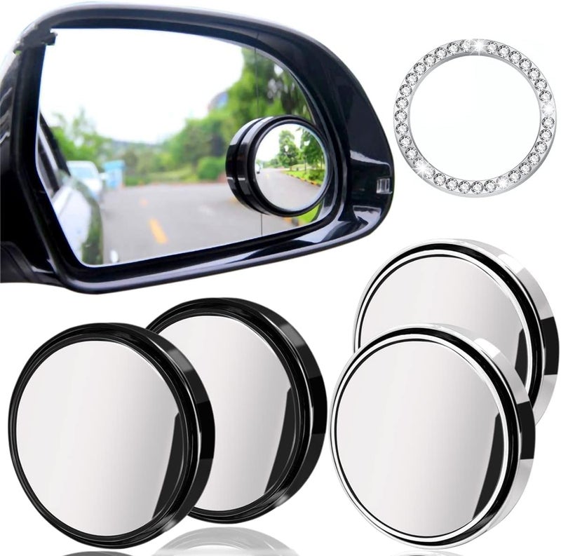 Blind Spot Mirror for Car Side Mirrors 360° Rotation – High Definition Wide Angle Crystal Glass Convex Mirror Waterproof for Improved Driving Safety and Visibility - Image 4