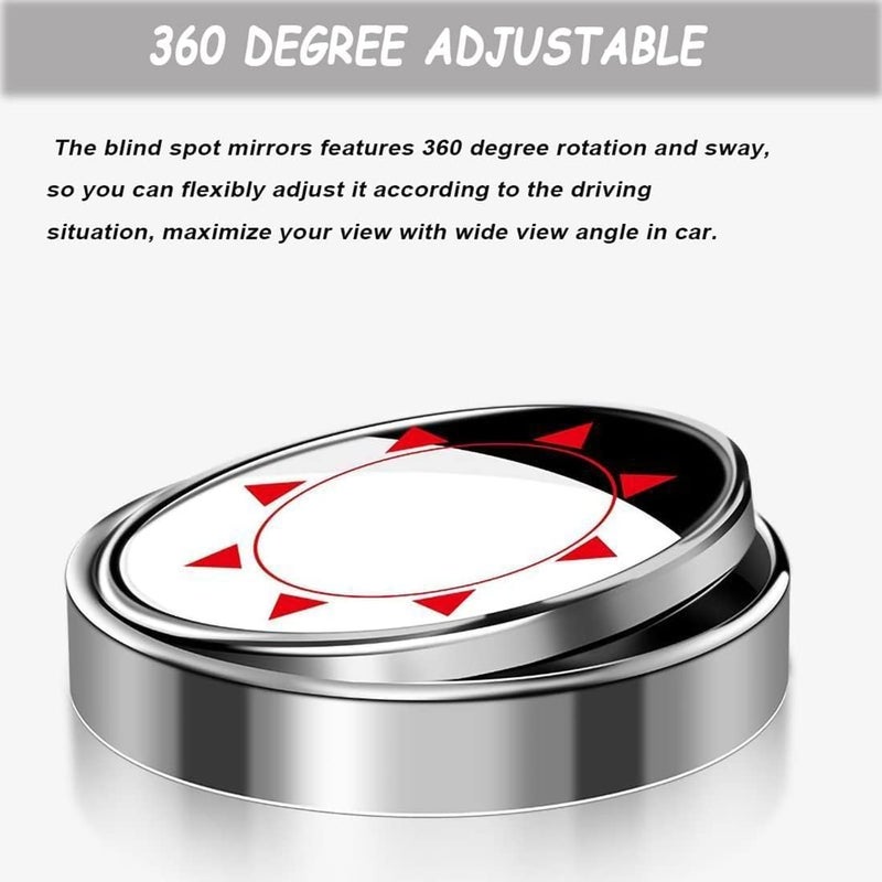 Blind Spot Mirror for Car Side Mirrors 360° Rotation – High Definition Wide Angle Crystal Glass Convex Mirror Waterproof for Improved Driving Safety and Visibility - Image 5