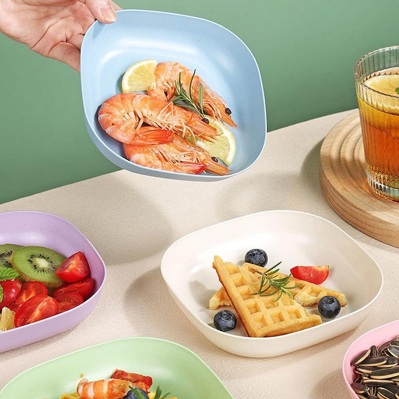 Bone-spitting dish, new small household dish for pickles, plastic snack and cake dish, tabletop trash plate. - Image 2