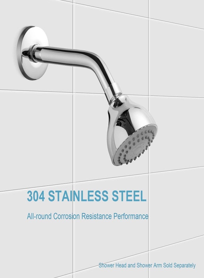 Offo ذراع دش OFFO مع شفة، ذراع رأس دش بديل بزاوية 10 بوصة مثبت على الحائط لرأس الدش الثابت ورأس الدش المحمول، كروم - Image 3