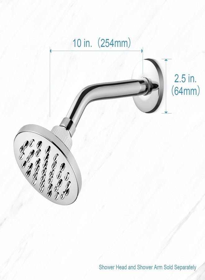 Offo ذراع دش OFFO مع شفة، ذراع رأس دش بديل بزاوية 10 بوصة مثبت على الحائط لرأس الدش الثابت ورأس الدش المحمول، كروم - Image 5