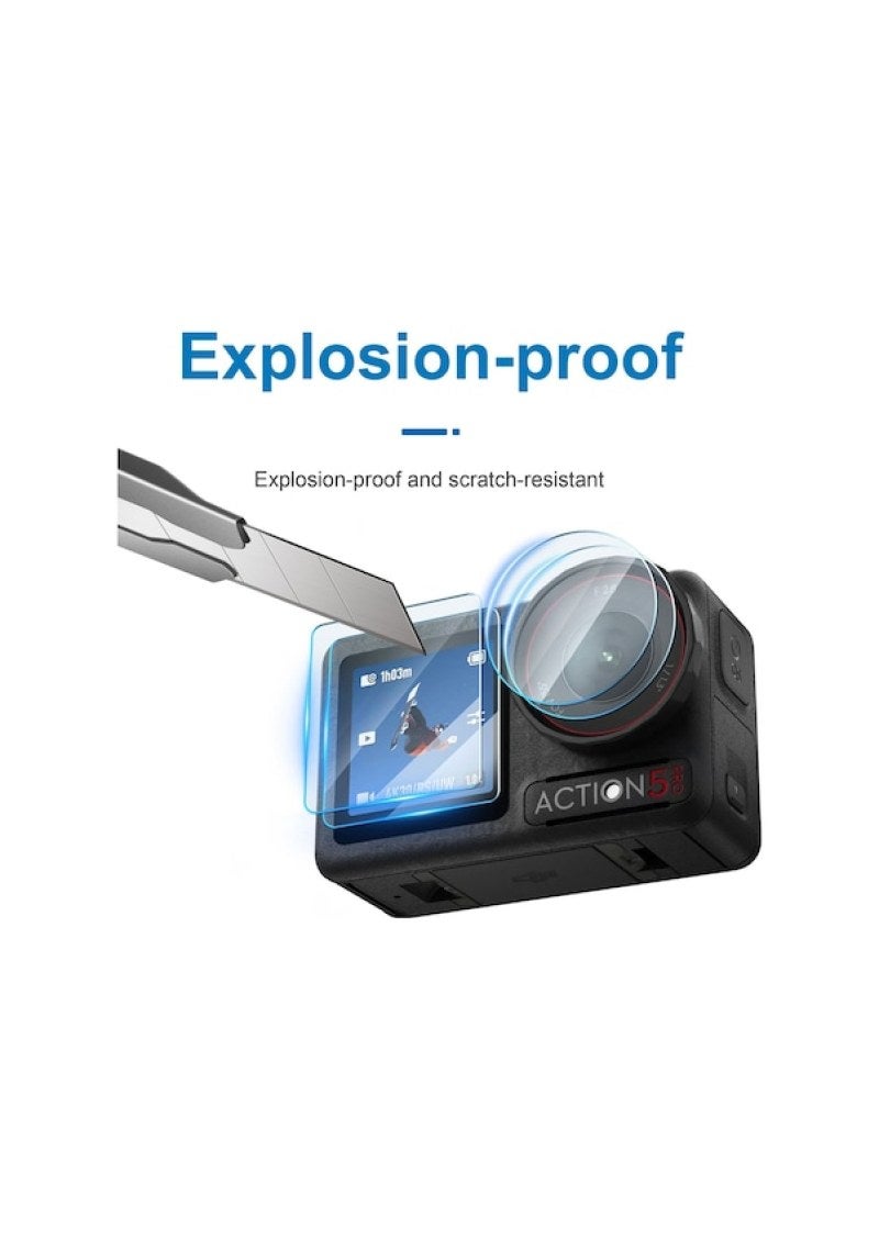 Applicable to DJI-Action5 Pro tempered film Action5Pro eye sports camera lens film 2 sets - Image 4