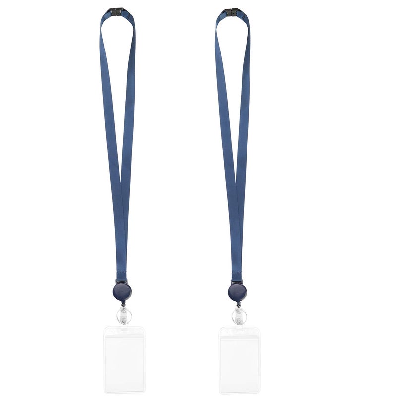 YOUOWO Retractable Badge Holder with Lanyard,Breakaway Safety Lanyards with id Badge Holders Vertical,Retractable id Badge with Clip,Punched Zipper Waterproof,Pack of 2 - Image 5