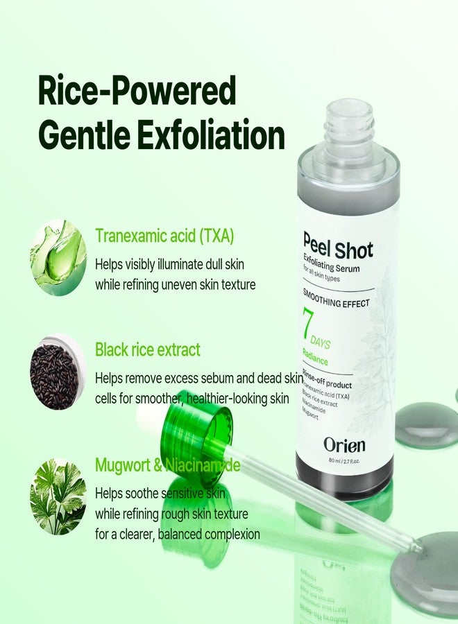 Orien Peel Shot Exfoliating Serum 80ml Daily Soft Exfoliating Face and Body Scrub Dead Skin Cells Blackhead Remover for All Skin Types korean skin care - Image 4