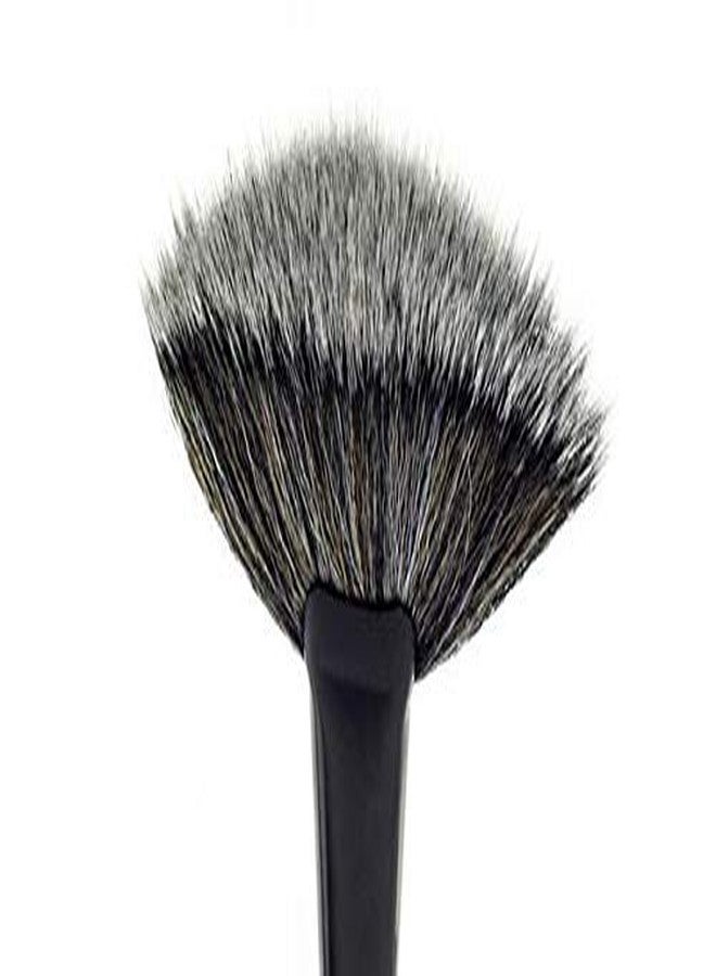 EVE PEARL Dual Ended Brush Contour Concealer Blender Fan Liner Highlighter Brow Cruelty Free Hypoallergenic Easy Blending Makeup Brushes (B204 Fan Highlighter) - Image 4