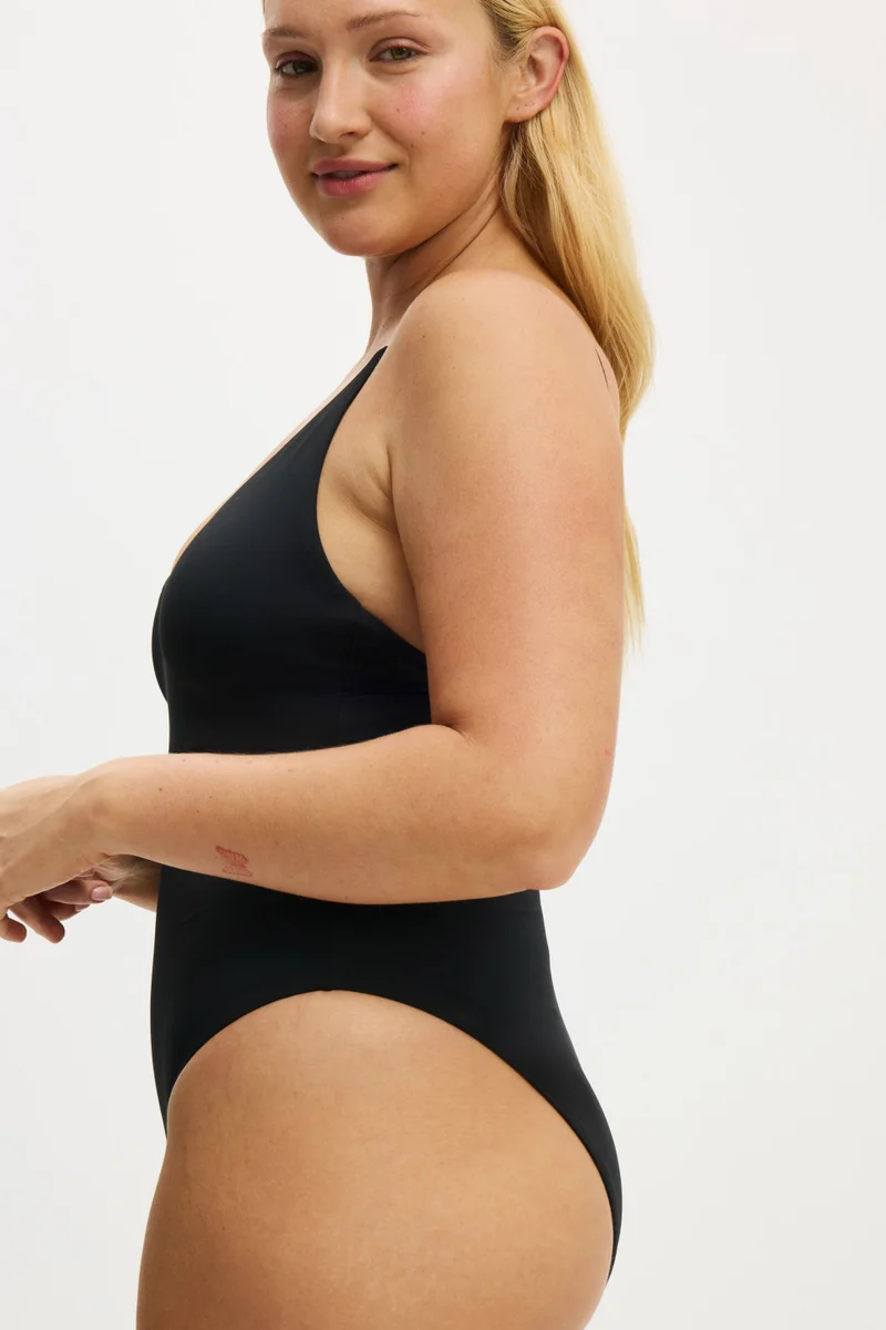 Cotton On THIN STRAP V NECK ONE PIECE CHEEKY