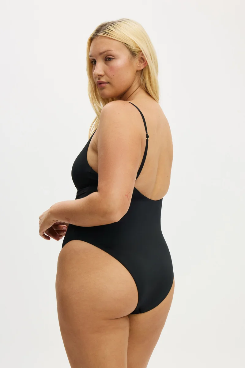 Cotton On  THIN STRAP V NECK ONE PIECE CHEEKY for Women | Best Price UAE