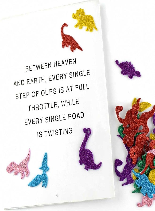 TTSAM 160 Pieces Glitter Dinosaur Foam Stickers Self Adhesive Foam Stickers for Craft DIY Self-Adhesive Dinosaur Shapes Sticker Home Party Decoration Colorful Arts Crafts Supplies (Assorted Colors) - Image 4