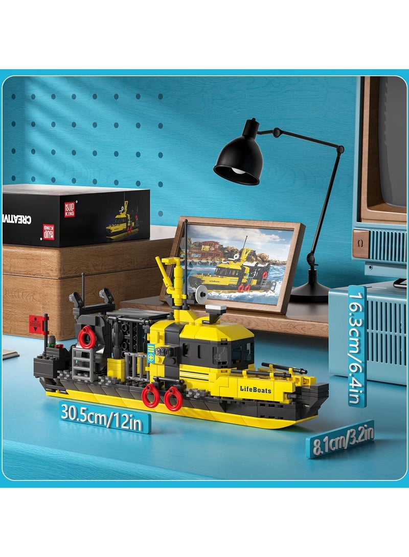 mould king Ocean Explorer Ship Building Kits, City Boat Model,fishing-boat building set， House Decor for Boys and girls to Play, Block Set Compatible with Most Brands, Gift for 8+ Years Old Kids and Adult 10080（462 Pcs）  - Image 5