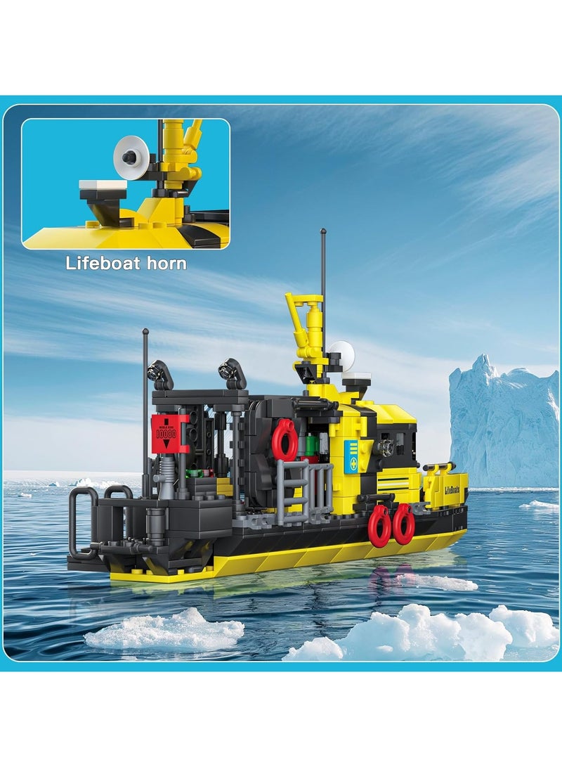 mould king Ocean Explorer Ship Building Kits, City Boat Model,fishing-boat building set， House Decor for Boys and girls to Play, Block Set Compatible with Most Brands, Gift for 8+ Years Old Kids and Adult 10080（462 Pcs）  - Image 3