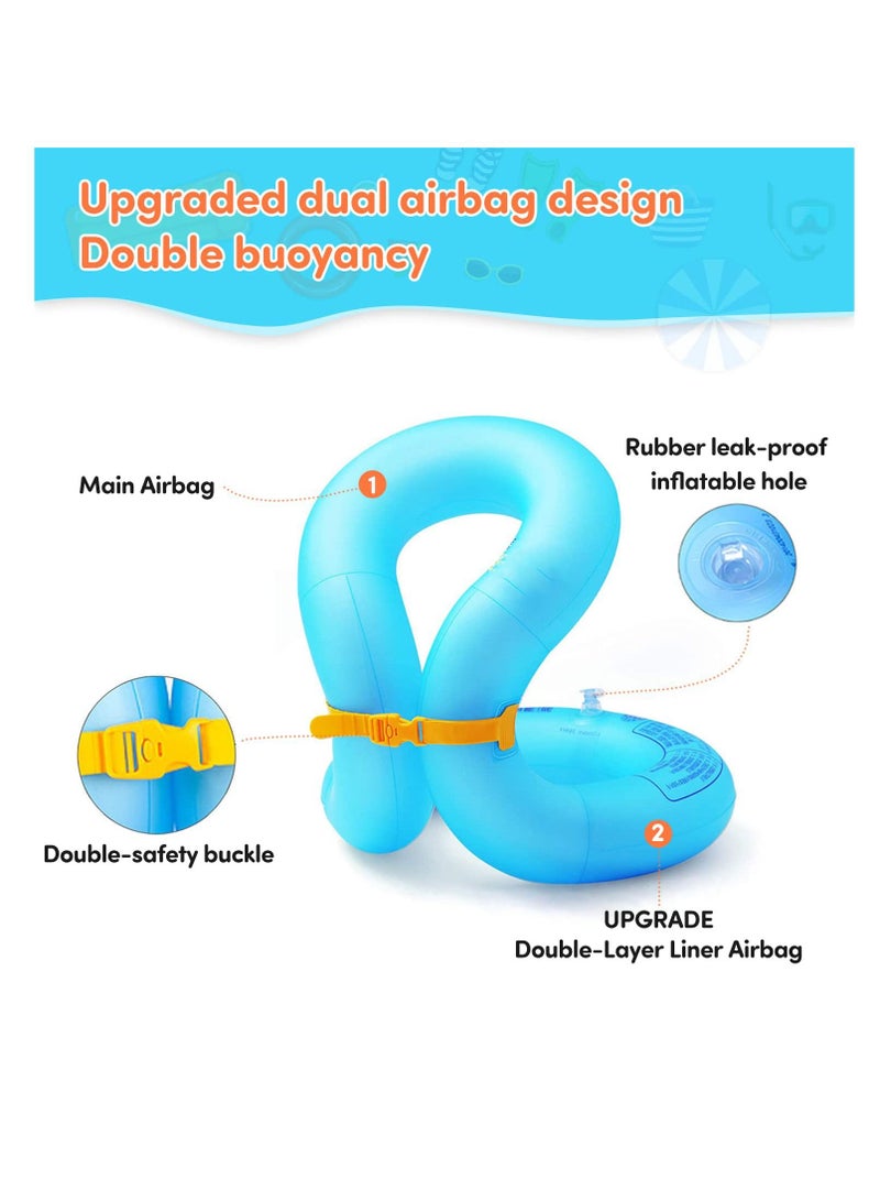 واي آند دي Swim Vest, for Kids 30-90 lbs 4-10 Years Old Inflatable Swimming Floaties with Adjustable Safety Buckle & Dual airbags Boys Girls Water Vest Pool Beach Lake Ocean - Image 3